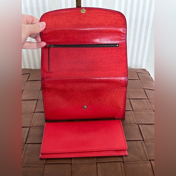 Vintage Coach Red Leather Combination Wallet Checkbook *Rare* Item - Picture 11 of 15